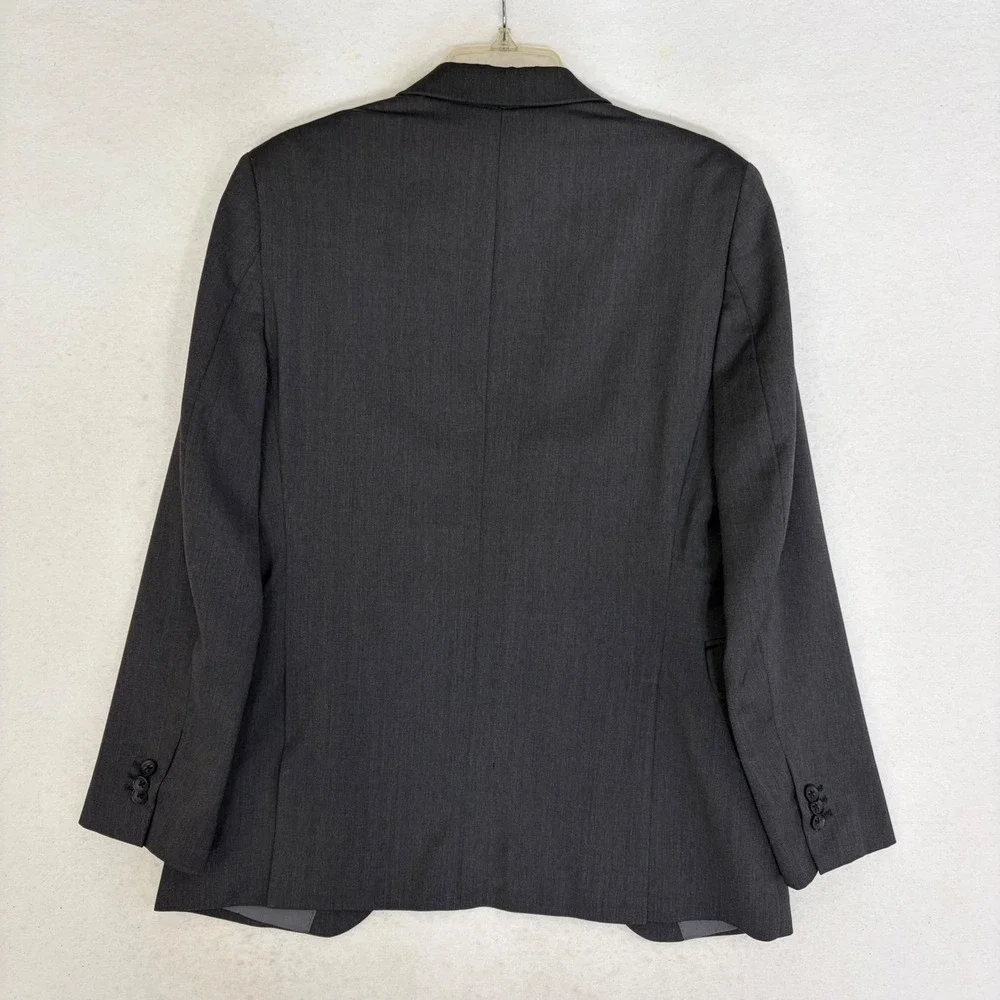 Banana Republic Tailored Suit Men 38S 31x29 Charcoal Gray Cerruti Italia Fabric